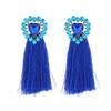Brincos de borla longa estilo boêmio europeu e americano, moda feminina, todos os tipos de brincos de liga de diamante, da moda