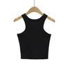 Ropa de Mujer Transfronteriza al Por Mayor Estilo Europeo y Americano 2025 Verano Nuevo Tops Tejidos sin Mangas de Color Puro Chalecos de Verano para Mujer