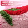 Alfombra de Felpa Tufted de Fresa Rosa de Dibujos Animados Transfronteriza para Entrada de Baño, Puerta de Inodoro, Felpudo Absorbente, Felpudo Antideslizante