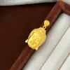 Tienda de Oro Mismo Estilo Colgante de Cabeza de Buda de Oro Macizo Collar Unisex Joyería de Colgante de Buda Maitreya de Imitación de Oro