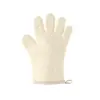 Guantes de Algodón y Silicona de Cinco Dedos con Bordes Ensanchados, Guantes de Silicona Aislantes del Calor para Hornear, Horno y Microondas