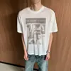 Camiseta de Manga Curta com Estampa de Letras Estilo Retro Americano Verão 2026 para Homens e Mulheres Casais Respirável Solta Casual