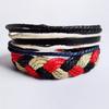 C700 Nuevo Pulsera de Mano Tejida a Mano de Moda Estilo Americano Multicapa Europea de Cuerda de Algodón y Cáñamo y Pulsera de Cuero de Vaca