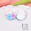 Casal Urso Coelho Fofo Sonhador Resina Pequenos Acessórios Cola Creme Joias DIY Capa de Celular Adesivo de Geladeira Grampo de Cabelo