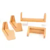 Tarjeta Base de Madera Maciza en Forma de U Nogal Negro Haya Base en Forma de U Marco en Forma de U de Madera Maciza Acrílica Base de Madera para Fotos