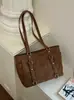 Bolsa Tote de Mão Vintage Tendência de Grande Capacidade para Mulheres, Novo Modelo Outono 2026, Alto Valor, Bolsa de Ombro Simples e Estilosa
