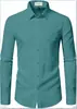 Camisas Sociais Masculinas, Não Amassam, Respiráveis, Camisas de Trabalho Profissionais, Roupas Masculinas com Corte Ajustado ao Corpo, Camisas Casuais Antirrugas, Camisas Masculinas de Manga Longa