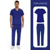 Ropa de Trabajo para Hospital, Doctor, Enfermera de Talla Europea para Hombre Ropa Lavable a Mano Ropa de Enfermera Ropa de Trabajo Uniforme de Enfermera para Salón de Belleza