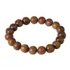 Pulsera de Cuentas de Madera de Palo de Rosa Negro Versátil Estilo Chino Simple Retro Hanfu Joyería Unisex