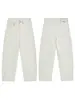 Roupas Masculinas Muqiu Jeans de Sarja Lavada de Alta Qualidade com Elasticidade em Quatro Direções, Calças Masculinas de Cintura Alta com Corte Relaxado e Estilo Vintage Old Money