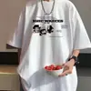 Camiseta Masculina Algodão Puro Manga Curta Retro Americana 2026 Nova Marca Tendência Verão Solta Casual Meia-Manga Roupa Masculina