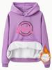 Suéter con capucha y forro polar para mujer, estilo independiente de eBay, para otoño e invierno, disponible en stock, color rosa, informal, combinable, de manga larga para mujer.