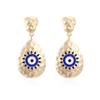 Pendientes de gota de aceite de aleación retro INS transfronterizos de Europa y Estados Unidos con forma de ojo de diablo, pendientes de esmalte de viento frío exagerados para mujer