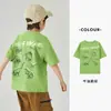 Camiseta de Manga Corta para Niños Duoduo, Top Fresco de Dinosaurio para el Verano para Niños, Nuevo Atuendo Elegante de Verano 2026 para Niños Mayores