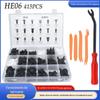 415 PCs encaixotado HE06 para Ford Toyota Honda Chrysler painel da porta do carro forro pára-choques fivela