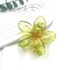 Novedad Pinza de Flor de Huevo Pinza de Pelo de Flor de Colores Retro Europea y Americana Pinza Lateral para Cabello de Mujer Pinza de Tiburón para Media Cabeza