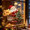Decalques de Janela Estáticos de Carnaval Noturno de Boneco de Neve de Natal, Sem Cola, Sem Resíduos, Removíveis, para Decorações de Natal em Casa e na Loja