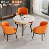 Mesa Pequeña de Té para Balcón, Juego de Mesa y Sillas Pequeñas para Reuniones y Negociaciones de Oficina, Mesa de Café Pequeña para Apartamento Pequeño del Hogar, Mesa de Comedor, Mesa Redonda Pequeña de Ocio