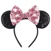 Faixa de Cabelo Faixa de Cabelo Laço do Mickey Europeia e Americana Bebê Sequinhas de Feriado Faixa de Cabelo com Laço Cruzado Acessórios de Cabelo para Crianças