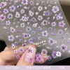 Pegatinas para Uñas con Flores Secas Simuladas Estilo Nuevo Flores Florecientes de Primavera Jardín de Monet Florales Pequeños en Relieve de Flores Secas