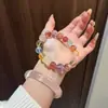 Pulsera de cristal con múltiples gemas naturales auténticas del mismo estilo de Wang Su-long para mujer, una pulsera de cristal que trae fortuna y mejora la suerte, un regalo para novia o mejor amiga