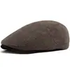 Beret Britânico Retro Espinha de Peixe Venda Quente Transfronteiriça Masculino Outono e Inverno Artístico Boné de Aba Curta Boné Bico de Pato Circunferência da Cabeça Grande Tendência