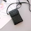 Bolsa para Teléfono Móvil Acolchada con Cremallera de Cuero Suave para Pantalla Grande, Bolso Cruzado Pequeño para Mujer para Teléfono Móvil, Llave, Billetera Pequeña