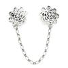 Amazon Transfronterizo Clip para Suéter Cara Cortada Uñas de Diamante Brillantes Clip para Cuello Margarita Moda Borla Clip para Cintura