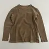 Camisa Base de Malha Plush Imitação Coelho Estilo Casual Muito Ocidental Gola Redonda Engrossada Manga Longa Top Solto Outono e Inverno Feminino Preguiçoso