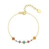 Prata Esterlina S925 Colar Mini de Flor de Quatro Folhas da Sorte Pulseira Conjunto de Joias Mulheres Estilo Francês Elegante Luxo Leve Doce Presente