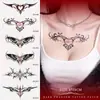 Alas de Corazón de Mariposa de Súcubo Oscuro Pegatinas de Tatuaje Sexy Coloridas Impermeables y de Larga Duración para Parejas Zonas Privadas Cintura Abdomen Pecho