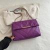 Bolso bandolera informal para mujer, moderno, sencillo, pequeño, cuadrado, novedad de verano 2024, bolso de hombro informal con ribete para mujer.