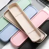 23CM Caja de Almacenamiento Creativa Nórdica de 5 Colores Palillos Estudiantiles Cucharas Cubiertos Caja Portátil Caja de Papelería Caja de Paja para Exteriores Caja de Almuerzo