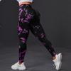 Leggings Deportivos Tie-Dye Europeos y Americanos para Mujer, Cintura Alta, Levantaglúteos, Sin Costuras Estampados para Correr y Yoga, Moldeadores y Ajustados