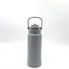 Diseñada Especialmente para Uso Transfronterizo, Termo de Acero Inoxidable 304 de Gran Capacidad con Asa para Exteriores, Botella con Espacio para Doble Bebida, Botella de Agua Deportiva Portátil