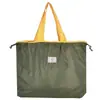 Bolsa de Compras para Supermercado Portátil de Bolsillo Mediana con Cordón Bolsa de Almacenamiento Bolso de Mano Color Sólido de Moda