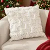 Capa de Almofada Personalizada de Natal Árvore de Natal Pelúcia Lantejoula Tridimensional Bordada Almofada Decoração de Feriado Transfronteiriça Amazon