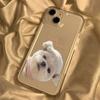 Capa de Celular Cachorro Sonda Adequada para iPhone 17, 16 Pro, Design de Nicho, Cobertura Total Apple 14, 15 Simples Anti-Queda Estilo Cartoon