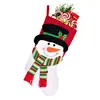 Decoraciones navideñas calcetines navideños de alta gama colgante para el árbol para ancianos muñeco de nieve alce regalo bolsa de dulces al por mayor