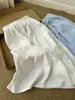 Recomendação de nível CHAO! Saia Midi Texturizada Branca para Mulheres Verão 2026 Versátil Elástica Cintura Alta Casual Longa