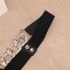 Cinturón Elástico Extensible para Mujer Moda Femenina Metálico Estilo Europeo y Americano Distintivo para Vestido Falda Abrigo Combinación Perfecta Cubierta Decorativa para la Cintura
