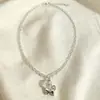 Mini Colar Gato Caramelo Olho de Gato Kitten, Corrente Fina Ovalada de Nicho Corrente de Clavícula para Mulheres, Presente para Melhor Amiga ou Namorada