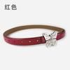 Cinto Feminino de Couro Genuíno Borboleta Moda Versátil Cinto Feminino de Couro Bovino com Jeans Casual Cinto Transfronteiriço Cabelo