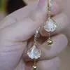 Presilhas de Orelha Folha de Ginkgo com Pedra Olho de Gato, Brincos Modernos e Versáteis, Novos Brincos Populares Estilo 2026, Acessórios de Orelha com Design Diferenciado