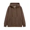 Chamarra con Capucha G-Stone de Color Sólido con Cierre Completo y Cordón Ajustable, Ropa Exterior Gruesa para Hombre sin Necesidad de Planchar