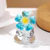 Nuevo Adorno de Flor de Cristal Flor de Loto Decoración de Escritorio para el Hogar Artesanía de Resina Regalo de Inauguración de Tienda Venta al por Mayor
