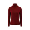 Top Básico de Cuello Alto de Color Sólido para Mujer, Otoño e Invierno, Diseño Sencillo de Nicho, Top Holgado de Corte Ajustado