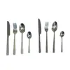 Cubiertos Columna Romana Acero Inoxidable 304 Cubiertos Occidentales Cuchillo Tenedor Cuchara Cuchillo para Bistec Cubiertos Columna Romana Espesados Cuchillo Tenedor Cuchara