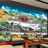 Papel de parede adesivo para parede de fundo de sofá de sala de estar Xizang Palácio de Potala papel de parede de fundo paisagem natural mural arquitetônico