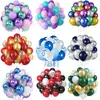 Conjunto de Balões de Látex Azul e Rosa de 12 Peças Mais Vendido Transfronteiriço, Redondo e Espessado, para Festas de Aniversário e Decorações de Casamento